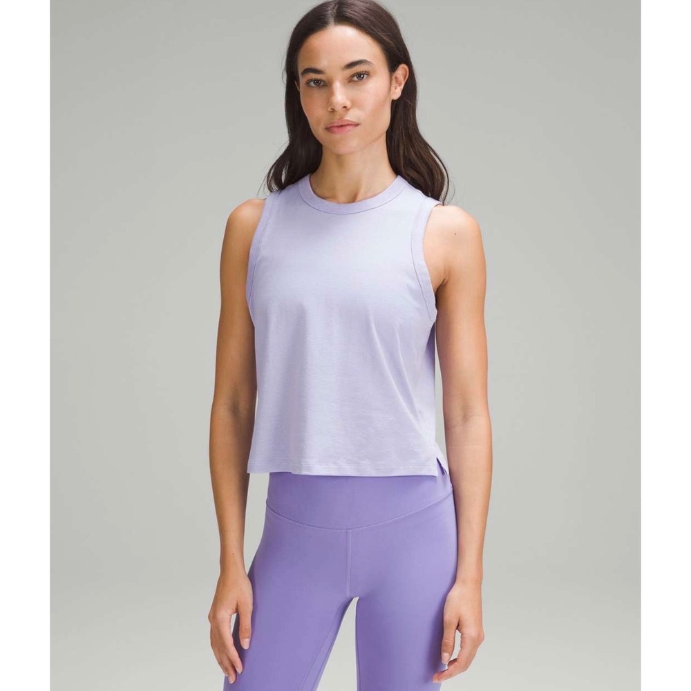 Lululemon Classic Fit Cotton Blend Coquette Cottagecore Lilac Tank Top M